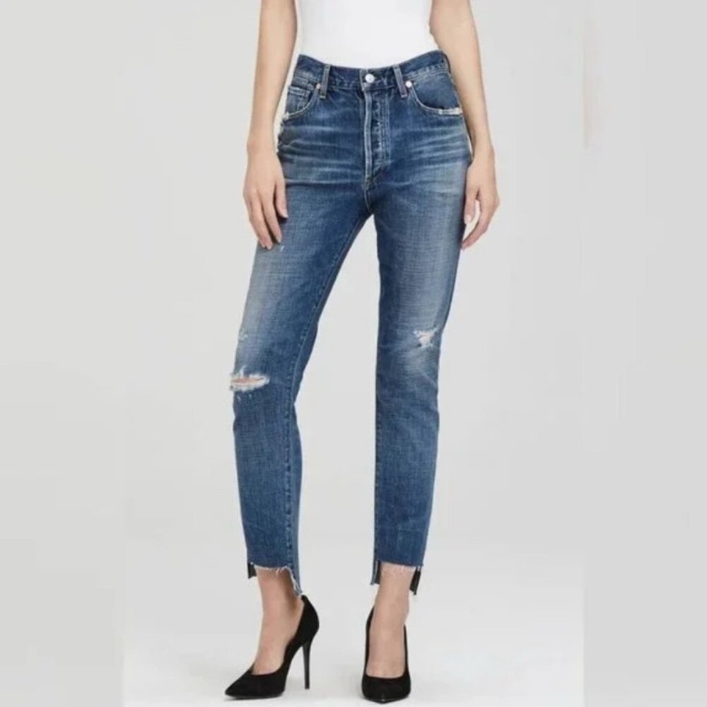 CITIZENS OF HUMANITY LIYA HI-LO HEM CLASSIC FIT JEANS